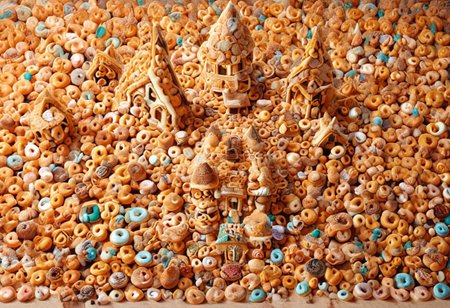 d0nu71f13d, made of doughnuts, Honeycomb Morph, honeycomb, Cliff House