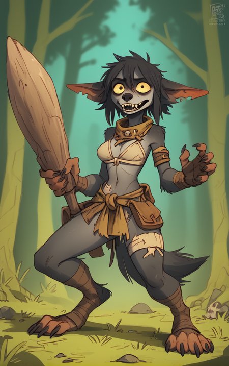 <lora:RFStyle:1> Rotten Forest, 
1girl,werewolf,