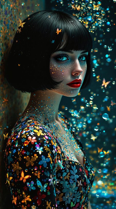 style of renee magritte, lowell herrero, hieronymous bosch, fauvism, fibonacci  YFG-Magritte aidmaMJ6.1 Silhuflowart  microscopic ::1 closeup ::1 backlit jewel tiffany ::3 intricate needlepoint closeup murmuration ::3 underwater lighting ::2  raw photo, (realistic:1.5), (head portrait:0.96), dios de los muertos (cape verdian man 18-years-old:1.5), (stocky, stocky body:0.65), (against a wall pose:1.25), (retro dress:1.05), (blue eyes:1.05), (oval eyes shape:1.05), (red lips:1.05), (defined cupid's bow lips:1.05), (boho makeup:1.05), (cautious, cautious expression:0.72), (diamond shape face:0.61), (bob cut hairstyle:1.05), (hieronymous bosch hair:1.05), (long:1.05), (disheveled:0.18), (lomo:0.55), (watercolor effect:0.63), (professional photo, balanced photo, balanced exposure:1.2)