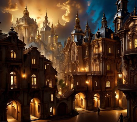 <lora:CulturePunkAI_2:.9>baroqueAI   city  Highly detailed, amazing, Impressive lighting, vibrant colors, Ultra Realistic, High quality, Highly detailed, trending on artstation