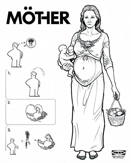Mother  <lora:ikea_instructions_xl_v1_5:1>