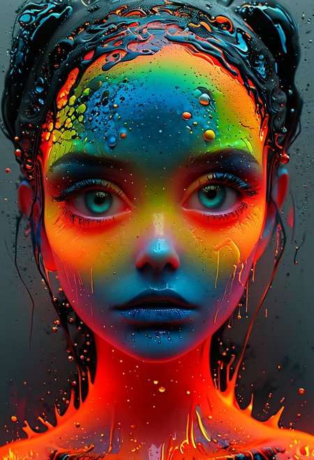 cinematic photo Ombre color scheme of neon blue, neon pink, neon yellow, neon green, neon orange, big eyed alien, in the style of textured illustrations, dark gray and bronze, online sculpture, naoto hattori, jeremy lipking, dark sky-blue and orange  neon glitch <lora:GigerRainbowXL:0.49> g1h3r <lora:MJ52:0.7>  <lora:Retro_Ink_SDXL:0.38> retro ink <lora:sss:0.8> <lora:Niji_glitch__neon_aesthetic:0.8> <lora:linquivera:0.38> linquivera, liiv1 <lora:Melting_world:0.46> , subsurface scattering, Photorealistic, Hyperrealistic, analog style, realistic, film photography, soft lighting, heavy shadow, 35mm photograph, film, bokeh, professional, 4k, highly detailed