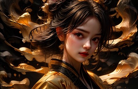 The Chrysanthemum and the Blade, the bride. Vibrant palette, eclectic masterpiece, stunning vampiress, audacious allure, wolfish ears, a gilded touch. Shades of pink, yellow, mint, crimson, blue, and lilac adorn her gradient hair, flowing in waves. Dark red lips and a smoky gaze intensify her allure. Desirable, crystal-eyed, and delightful, she poses erotically with a sun-kissed, chocolate-toned body adorned with chrome-plated chains. A captivating blend of rot, blue, violet, and neon accentuates her nude form, revealing a provocative allure. <lora:PotatEnhancer_V1_6:0.55> <lora:difConsistency_detail:0.25> <lora:more_details:0.45> <lora:speedy1p5:1.15>  <lora:The Chrysanthemum and the Blade_20231019115158:1> The Chrysanthemum and the Blade <lora:the bride_v1.0:0.8> the bride