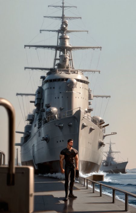 <lora:Random_style_lora_Illustrious:1>, ((rtxon, scenry, depth of field, wide shot, ship)), man, ,, masterpiece,best quality,amazing quality,very aesthetic,high resolution,ultra-detailed,absurdres,
solo, male focus, muscular male, muscular male, bara, mature, (very short hair, beard, bara, mature, facial hair, stubble), facial hair, bara, mature,
aixiwuganda_(20222192), very awa, masterpiece, best quality, absurdres, newest, perfect quality, detailed background, intricate details,
<lora:slider_Body Type_alpha1.0_rank4_noxattn_last:2><lora:style_Anime Summer Days 2 Style SDXL_LoRA_Pony Diffusion V6 XL:.6><lora:slider_cfg_scale_boost:.7><lora:Artist6p:.55> Artist6p, Artist04p,<lora:slider_il_brightness_slider_d1:-1><lora:slider_il_contrast_slider_d1:-1><lora:slider_DarkSlider1.2_alpha1.0_rank16_full_300steps:-.6>