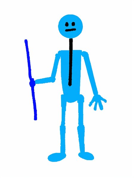 MS Paint, sketch, poorly-drawn Stikman using MS Paint