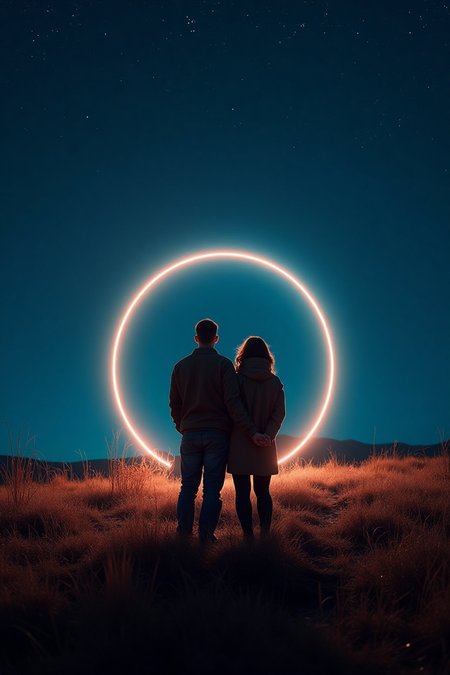 rim light , masterpiece Photo, couple at night, rim light