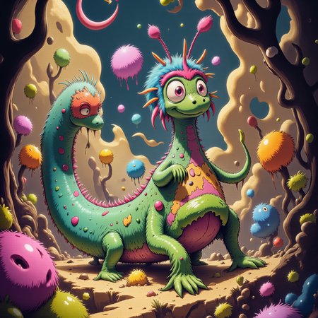 highly detailed, intricate, detailed background, award-winning macro photo, (short depth of field:1.2), (fractal art:0.8), in the odd and anderful steppes of planet "krakenhome iii", the (enchanting diminutive:1.4) "fluffy gloomslink" with its extricationed colorful buds and (long coiled appendages:1.2) harvests moisture from the jiggered air with (delicate translucent membranes:1.2), dry biome, (dappled sunlight:1.1), golden ratio, in the style of ck-ovf, amanoer, seusiancartoon, aidmamj6.1, 
<lora:style-oneviolentfantasy-ep21-flux-by_chronoknight:0.68> 
<lora:style-seussian_cartoon-flux-by_daalis:0.88> 
<lora:midjourney_61-v0.4-flux-by_aidma:0.56> 
<lora:faetastic_details-flux-by_faeia:0.4>