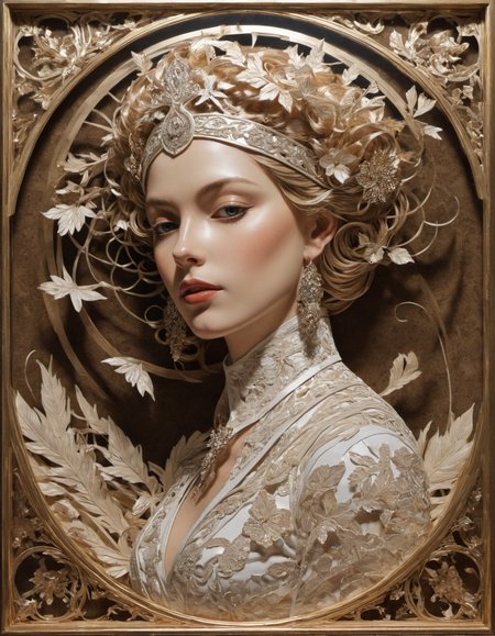 by J.C. Leyendecker,  (corrupt, disco but extremely beautiful:1.4), (intricate details, masterpiece, best quality:1.4) , in the style of nicola samori,
Papercut Shadow Box, 3D papercut shadow box, Layered, dimensional, depth, silhouette, shadow, papercut, handmade, high contrast,, looking at viewer
<lora:epi_noiseoffset2:0.5> <lora:add-detail-xl:1> <lora:xl_more_art-full_v1:0.5>  <lora:NicolaSamori:0.7>
