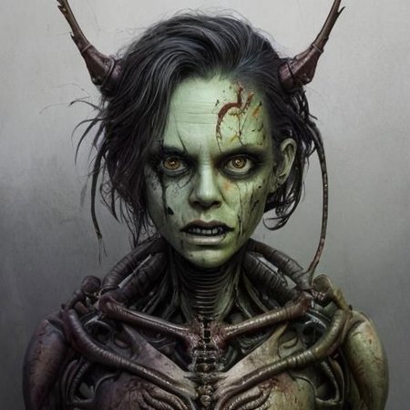 alien zombie portrait, abstract, biomechanical, gel, character portrait <lora:gelata:.4>