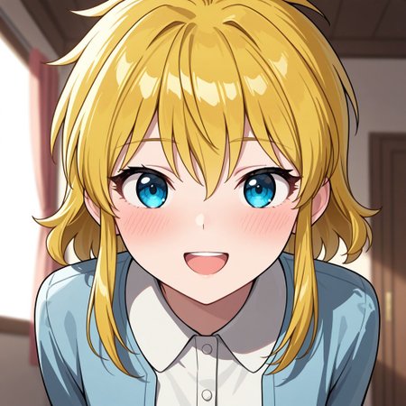 masterpiece, best quality, 32k, high resolution, absurdres, sara werec, POV, looking at viewer, blush, smile, open mouth, upper teeth only