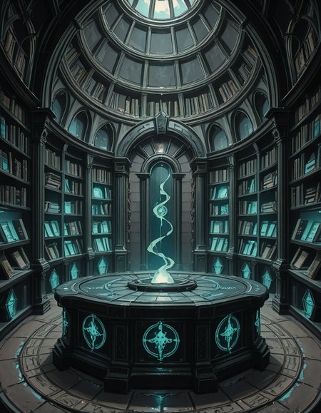 Buried deep within the necromancerâs fortress lies the Library of the Forgotten, an ancient, labyrinthine archive where no living hands have ever turned a page. The immense chamber stretches endlessly into the darkness, its towering bookshelves carved from obsidian and bone, spiraling upwards into unseen heights. The very air hums with an eerie resonance, filled with the whispers of knowledge long abandoned by the mortal world.
The shelves are packed with tomes bound in withered flesh, their covers etched with shifting runes that glow faintly with unholy light. Some books seem to breathe, their spines expanding and contracting like living creatures, while others are locked with chains of rusted iron, sealed by ancient curses too dangerous to be unleashed. Scrolls, brittle with age yet untouched by time, hover in the air, slowly unraveling and reforming, as if reading themselves in a silent, endless cycle.
At the heart of the library stands a massive circular desk, hewn from black stone and inlaid with veins of glowing green energy. Upon its surface, quills made from skeletal fingers hover above open grimoires, tirelessly transcribing forbidden knowledge in ink that shimmers like liquid shadow. Dust does not settle hereâonly the weight of forgotten secrets, pressing down like an invisible hand upon any who dare enter.
Above, the ceiling is a vast cosmic void, an endless expanse of swirling darkness where distant, malevolent stars flicker in unnatural constellations. Occasionally, something moves between the stars, a shape vast and unknowable, watching the library in silence.
In the farthest reaches of the chamber, towering stone monoliths stand, inscribed with ever-shifting text in a thousand dead languages. Some glow faintly, others pulse like beating hearts, their inscriptions rearranging as if whispering among themselves. The floor between them is covered in intricate ritual circles, their markings pulsating with a faint, necrotic glow, hinting at the presence of knowledge too terrible to be contained within mere books.
No footsteps ever disturb the silence, no voices break the eternal stillnessâonly the endless rustling of pages turning on their own, the quiet scraping of phantom quills, and the occasional, distant sound of something shifting among the shelves.
This is not a place of learning.
It is a tomb of knowledge, a repository of secrets too dangerous to be spoken, where books are not just readâthey watch, listen, and remember.
Style & Mood :
- Dark fantasy, gothic horror, necromantic aesthetics
- Cinematic, highly detailed, eerie lighting
- Infernal atmosphere, filled with shadows, glowing runes, and whispering books
- Inspired by the works of ZdzisÅaw BeksiÅski, H.R. Giger, and dark medieval occultism 
<lora:SDXLFaeTastic2400:0.4> <lora:extremely_detailed:0.4> extremely detailed,necromancer l1br4ry, <lora:necromancer_l1br4ry-i:1>, Masterpiece,best quality,hi res,8k,hi res,8k,award winning,(sharp focus, intricate, highly detailed),