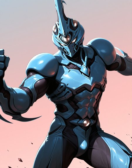 perfect depth of field shot, masterpiece, beautiful, sharp focus, crisp details,
<lora:Guyver_(Guyver)_(Illustrious)_(AD):1> Guyver, bioboosted armor, 
exterior, science fiction, high science fiction, action anime style background, 
dynamic action, dynamic perspective, dutch angle, bent knee, cowboy shot, 
male focus, perfect proportions, abs, impressive physique, gradient style anime coloring, strong, handsome facial features, imposing presence, ((colored body, fighting scene, solo, ):1.5), hyper muscular,
EZRealPONYXL, zPDXL, Smooth Quality, lazynsfw,