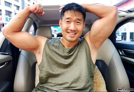 (((htkangface))), daddy,  natural face expression, (((detailed HtKangface))), fixed htKangface Photorealistic, realistic, masterpiece, intricate details, detailed background, depth of field, photo of a handsome, dynamic pose, natural face expression, high detail, high quality, male focus,  ((pants)), (((in car))), ((covered nipples)), ((driving car)), (((daddy smile))), ((sitting)), ((tank top)), ((solo)), arms up, ((ring)), hairy armpits,, ((showing muscles))