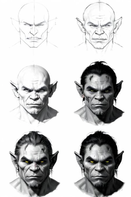 <lora:How_to_draw_step_by_step_2:1> howtodraw, greyscale sketch, 4 steps, orc, detailed
 <lora:add-detail-xl:1>