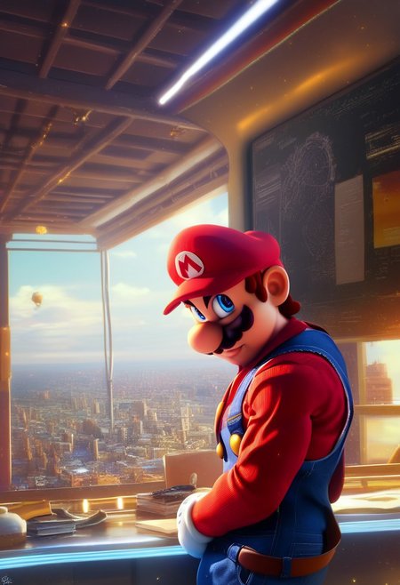 score_9, score_8_up, score_8_up, detailed portrait of a muscular man, denim overalls, red cap with an "M" on it, blue eyes; red shirt, brown moustache , brown hair 
; , mario nitendo, realistic, artstation, concept art, smooth, atmosphere, illustration, realistic shaded lighting, detailed_eye_model, hand, 8k, dramatic side lighting, ultra-detailed, 8K resolution, professional photography, sharp focus, HDR, high contrast, easynegative