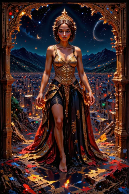 (nightclub),  beautiful (Italian) fantasy landscape,  bright luminous night, woman, intricate, very detailed, sharp, colorful, <lora:Hand v2:1> <lora:Anti-Blur:1> <lora:Insane Detail Slider:0.5>   <lora:Flux.1_Turbo_Detailer:0.6> <lora:flux-photo-transparent_Alpha_1.0:0.8> <lora:flux.1_lora_flyway_Epic-detail_v2:0.6> <lora:Painterly01b_CE_FLUX_AIT:0.8> pntrlyCE_style, <lora:VividlySurreal:0.8>, <lora:FluxMythP0rtr4itStyle:0.8> mythp0rt