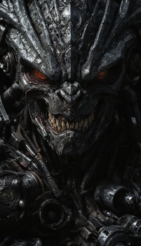 Exquisitely detailed picture, Sharp focus photography, looming mecha munchkins, Sharply defined imagery, lovable features, Contrasting subjects, macro shot, Extreme long shot, Intricate art piece representing the lifestyle of thousands of typal people, <lora:zavy-cntrst-sdxl:0.6> dark, low-key, <lora:Consistency Corrector XL:0.4>