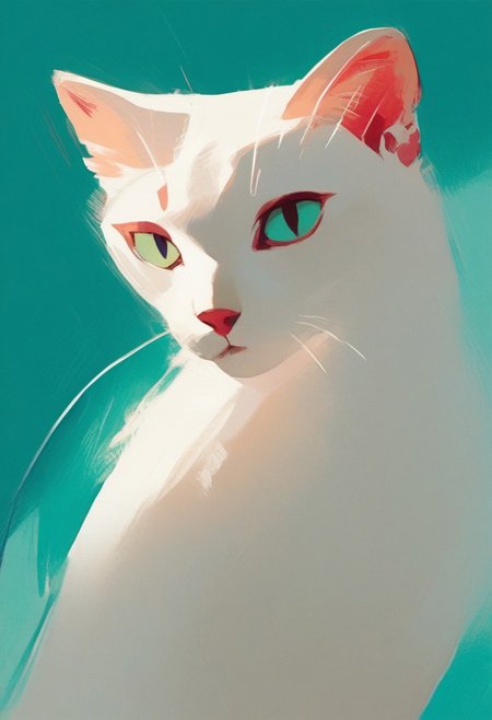 score_9, score_8_up, score_7_up, score_6_up, watercolors, pink.and teal inkblot of a cat