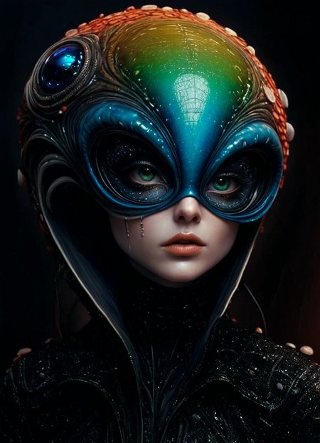 Ombre color scheme of neon blue, neon pink, neon yellow, neon green, neon orange, cinematic photo cinematic photo big eyed alien, Padded Appendages  aphid  dark gray and bronze, online sculpture, naoto hattori, jeremy lipking, dark sky-blue and orange neon glitch, subsurface scattering, Photorealistic, Hyperrealistic, analog style, realistic, film photography, soft lighting, heavy shadow, 35mm photograph, film, professional, 4k, highly detailed  <lora:GigerRainbowXL:0.49> g1h3r, <lora:linquivera:0.38> linquivera, liiv1 <lora:Melting_world:0.36> <lora:envyStarlight_v10:0.8> <lora:fx-monsters-XL:0.36>,, subsurface scattering, Photorealistic, Hyperrealistic, analog style, realistic, film photography, soft lighting, heavy shadow, 35mm photograph, film, professional, 4k, highly detailed