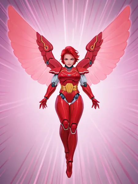 biomechanical cyberpunk <lora:Rino99Quiron_Style_ilus:1> ,  Rino99Quiron, 1girl angel from hell, wings of fire, made of translucent ghost (red:2), dynamic posture (leaping towards the viewer), sinister look in her eyes, scary, demonic, trippy visuals, bright energy flows throughout her aura,, full body portrait, ultra-realism, chaotic background, hyper-detailed, intricate, infinite ultra-resolution image quality and render, raytracing, subsurface scattering, soft glow, light rays, award winning photography, cinematic film, UHD, HDR, bokeh., A place with a very vast nature with big trees and lots of vegetation,  from above, full body,  , (dynamic pose:1.2),   , 
1980s synthwave gold building,  . cybernetics, human-machine fusion, dystopian, organic meets artificial, dark, intricate, highly detailed