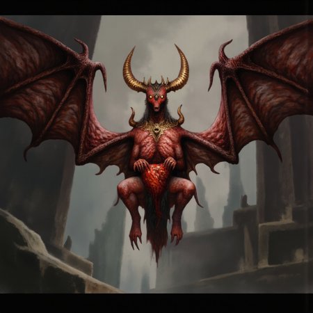 b3rs3rk first person d4concept pov, 3D01S, simple background d4artstyle atmospheric and powerful MikeFranchinastyle dark fantasy, natural organic and first person pov of a berserk style creature
A small menacing, red-skinned stone and fire gargoyle, blending the features of a rock bat and a obsidian stone demon. Its short body  with massive leathery wings stretching from its back, ready to launch into the air. Its glowing, fiery eyes pierce the darkness, while sharp horns protrude from its head. The creature's hands, tipped with razor-like claws, clutch a ball of bloody meat, ready to hurl at its prey. Its stance is hunched, exuding an aura of fear. Its long, sharp fangs glisten. It hovers just above the ground, prepared to unleash fiery devastation from the skies. 
UHD letterboxed game trailer frame chromatic aberration dark atmosphere sharp masterpiece with a focus on the character, elden ring style, dark atmosphere, chromatic aberration