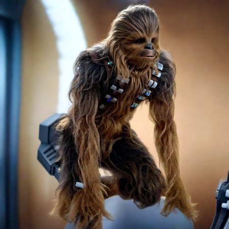 Chewbacca1024, a furry humanoid, full body, squatting, in a spaceship, detailed eyes, highly detailed, photography, ultra sharp, film, bokeh, professional, 4k   <lora:Chewbacca1024:0.8>