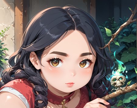 PonyScores7, source_anime, ah1, IllustriousQual, <lora:natsumi_style:0.5>, <lora:by_usakun-pony:0.4> by usakun, <lora:Akina_Bbw_Style_-_PonyXL:0.2> AkinBw
BREAK (portrait photography, intimate moments, capturing emotions, natural expressions, soft lighting, creative poses, storytelling through faces, vibrant colors, detailed close-ups, showcasing personality, candid shots, artistic framing, connection with subjects, evocative imagery, timeless beauty)
BREAK 1girl, mature female, (round face:1.2), (thick eyebrows:1.3), (curvy), round-chin, caucasian, (plump face), <lora:Round_face:0.2>, <lora:ETO_OCPonyXL:0.3> eto_oc, skindentation, (plump), thick thighs, wide hips, busty, voluptuous, lips, <lora:venus body PonyXL:0.3>, <lora:shinyskin2:0.2> glistening skin
BREAK  (((curly hair), long hair, (black hair:1.4), (parted hair:1.7), messy hair, kinky curls, <lora:hairdetailpxl:0.2> hairdetailpxl))
BREAK ((brown eyes), (colorful eyes), (multicolored eyes), (downturned eyes:1.4), <lora:expressive eyes:0.2> expressive eyes, <lora:eyedetailpxl:0.2> eyedetailpxl, <lora:Eyes_High_Definition:0.2> EyesHD)
BREAK ((Inquisitive,  <lora:Expressive_H:0.2> Expressiveh, <lora:Emotional_Anime_Expressions_PonyXL_Concept:0.2> emotional, <lora:Best_Facial_Expression_LoRA_PONY:0.2>, looking at viewer, <lora:Detailed expressive EXEV style -XL Pony V1.0:0.2> FaceDetail))
BREAK ((heart tail))
BREAK mona lisa bright red crop top with high-waisted denim shorts and cute flats
BREAK (((A being with skin like rotting wood and eyes that burned with an otherworldly green fire stumbled through the underbrush, its very presence seeming to cause the plants around it to wither and die, its twisted, branch-like limbs grasping for the living like skeletal fingers)))
BREAK <lora:xl_more_art-full_v1:0.2>, <lora:aesthetic_anime_v1s:0.2>, <lora:EpicF4nta5yXL:0.2>, <lora:detailxl:0.2> detailxl, <lora:Fant5yP0ny:0.2>, best quality, amazing quality, best aesthetic, absurdres, illustration, Volumetric_Lighting, ultra-detailed, very aesthetic, intricate details, 8k, masterpiece, best_quality
BREAK Stable_Yogis_PDXL_Positives, AS-Adult, <lora:Complicated fantasy portrait - XL Pony V2.0:0.2>, bad-hands-5, <lora:HDA_Detailer:0.3>, HDA_FatGirlXL