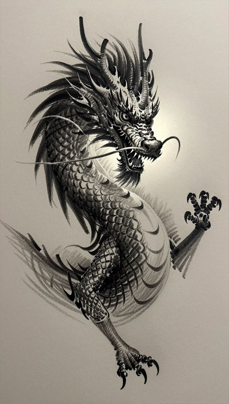 炭笔素描-Charcoal sketch