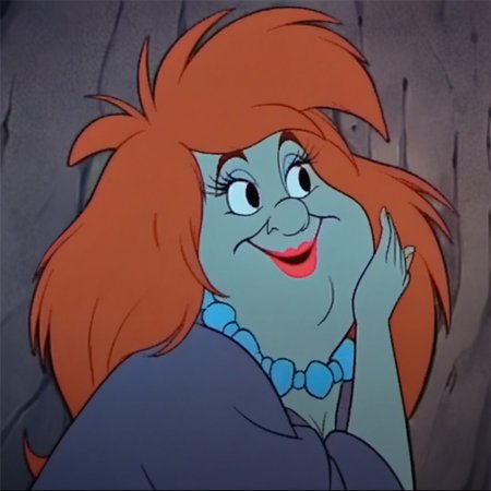 score_9, score_8_up, score_7_up, score_6_up, score_5_up, score_4_up  j_cartoon, Disney, highly detailed, ((detailed shaders)), BREAK,brown hair, pearl necklace, Disney style, long hair, black eyes, retro style, robe, dress, blue skin, long red hair, female focus, smiling, 1 girl, lipstick