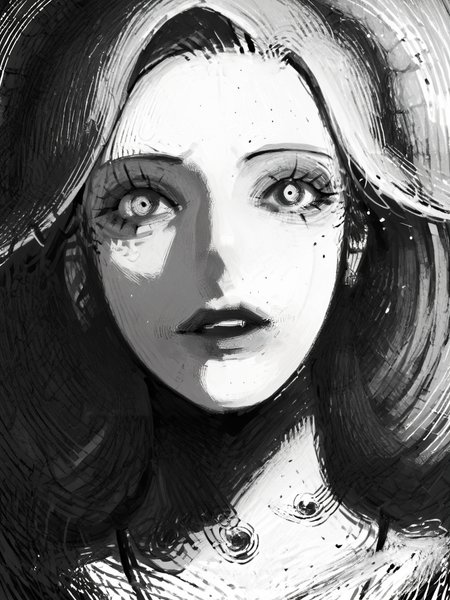 score_9, score_8_up, score_7_up, score_6_up, score_5_up,  <lora:NxhqtXLP:1> nxhqt, greyscale, monochrome, portrait,