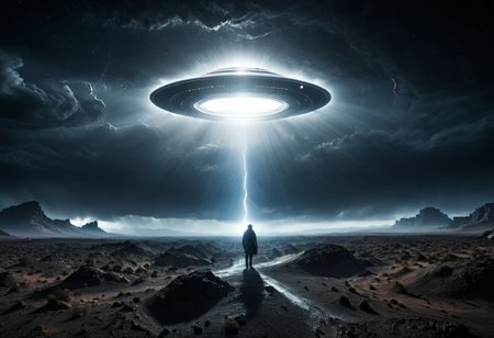 giant extraterrestrial grays watching planet earth closely with universe around them::3
high definition photography, sci-fy style, poetical scene, desert, storm, thunder, ufo flying, Depth of Field, F/ 2. 8, high Contrast, Cinematic Lighting, ethereal light, intricate details, extremely detailed, incredible details, full colored, complex details, Photography, Photoshoot, wide angle shot, Super Resolution, ProPhoto RGB, Massive, Big, Spotlight, Frontlight, Halfrear Lighting, Backlight, Rim Lights, Cinematic Lighting, volumetric Light, Contre Jour, Rembrandt Lighting, Beautiful Lighting, Accent Lighting, Global Illumination, Ray Tracing Global Illumination, Optics, Materiality, Ambient Occlusion, Glowing, Shadows, Rough, Shimmering, Ray Tracing Reflections, Chromatic Aberration, CGI, VFX, SFX, 8k, insanely detailed and intricate, hypermaximalist, elegant