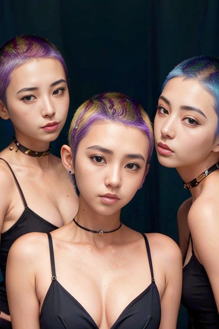 Colored Buzzcut Hairstyle