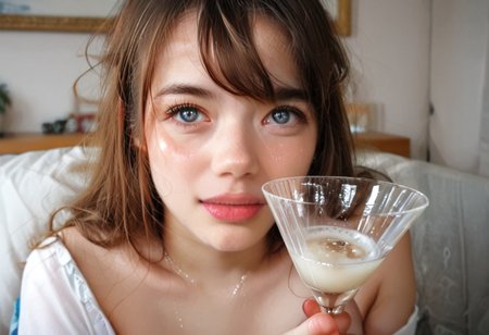 18yr old girl holding gokkun glass