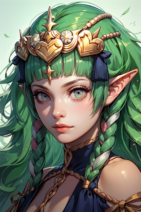 score_9, score_8_up, score_7_up, score_6_up
<lora:FESothis:1.0>
FESothis, 1girl, green hair, blunt bangs, pointy ears, looking at viewer, portrait