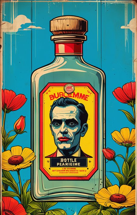 masterpiece,best quality,<lora:tbh335-sdxl:0.6>,illustration,style of Butcher Billy
 A bottle of perfume in garden