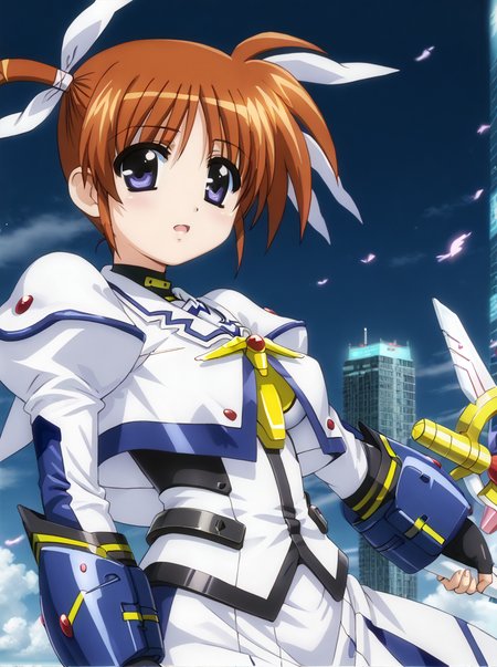 detailed background, shiny skin, posing,
<lora:nanoha.pony:1.0>,
nanoha, 
large breasts,