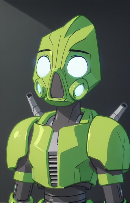 score_9, score_8_up, score_7_up, score_6_up, score_5_up, score_4_up
((source_pony)), jevin, mech suit, glowing eyes, robot, twink, lime armor
<lora:Jevin-000005:0.5>,  <lora:Anime_Screencap:1>, screencap