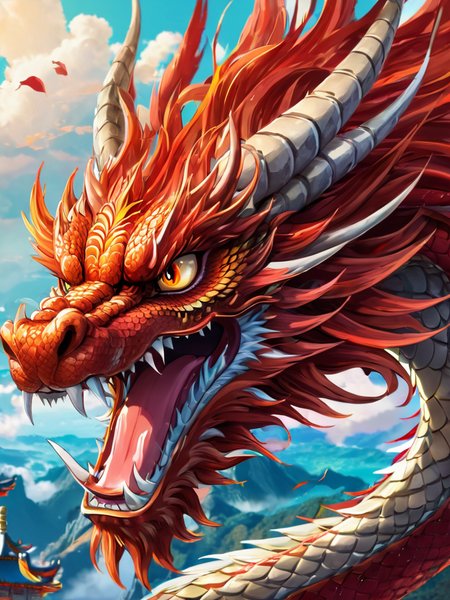 anime artwork chinese dragon . anime style, key visual, vibrant, studio anime,  highly detailed