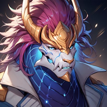 score_9, score_8_up, score_7_up, score_6_up,  <lora:Aurelian_Sol:1> aurelion sol, eastern dragon, 1boy, solo, bara, blue eyes, colored skin