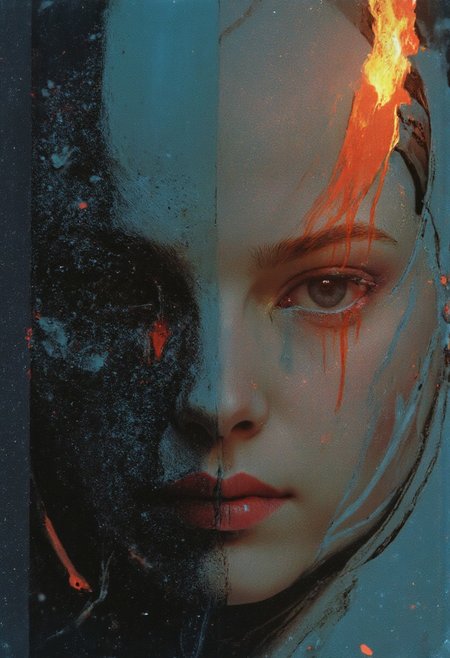 An unearthly and hyper-detailed closeup of a cybernetic soldier’s face in the style of ck-ncr,