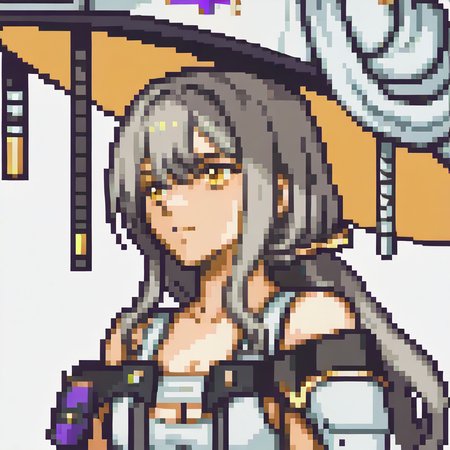 score_9, score_8_up, score_7_up, source_anime BREAK 1girl, solo, <lora:zs_FEGBAPortraitsXL:1> fegbaportraits, portrait, white background, simple background, <lora:scarlet-nikke-richy-v1_pdxl:0.8> scrltdef, yellow eyes, long hair, grey hair, hair ornament, hat, hat ornament, chest strap, white leotard, cleavage, bare shoulders, single shoulder pad