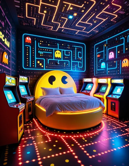 Pac-Man themed bedroom
