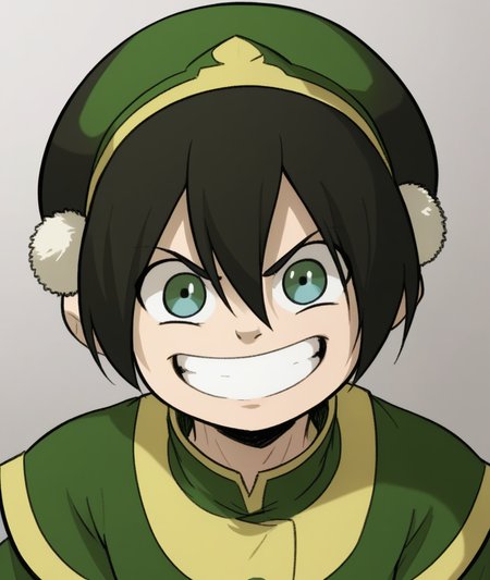 1girl, solo, toph, grin  <lora:detailed_hands:1> <lora:HandFineTuning TOOL:1> <lora:add-detail-xl:3>   <lora:DetailedEyes_V3:1> <lora:detailed_notrigger:1>  <lora:Vago_Style_v1.1:1>  <lora:age_slider_v4:-4>