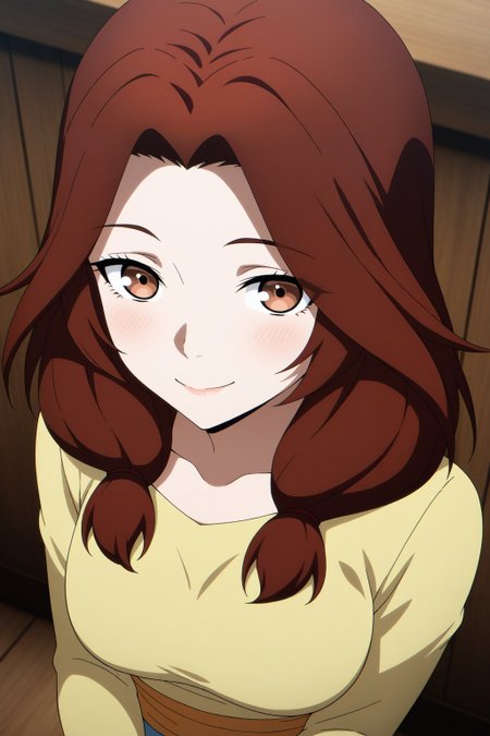 masterpiece, best quality, amazing quality, very aesthetic, absurdres, ultra detailed,
<lora:il_contrast_slider_d1 (ЦВЕТ КАРТИНКИ):-0.8>
<lora:Alice Leywin:0.8> alice_leywin, 1woman,
portrait, smile,
view from above, body is visible, medium breasts are visible from under the shirt,,