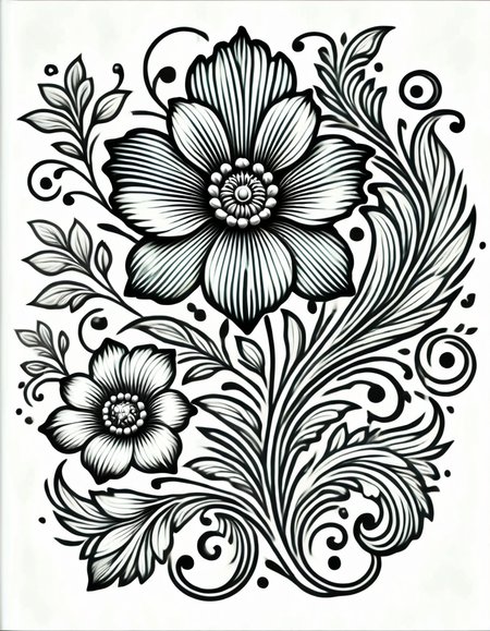 lineartlora, flower