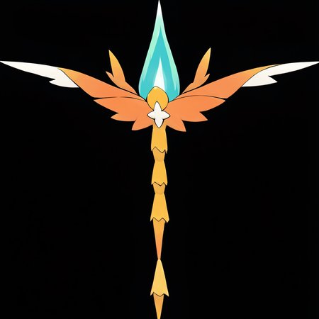 <lora:pokemon_pony_xl:1>, watercolor creature art like pokemon, Type: Ice, Type: Flying, Egg Group: Mineral, is a pokemon creature that The animal's laughter sounds like Orange chimes spreading joy and lightness in the air,It has a Orange lining in its mouth that protects it from Electric toxins in its diet,A Turquoise flame dances in its palm, a conjured light that flickers and plays, casting shadows that tell tales of old,The monster's saliva contains Dark Fairy enzymes, aiding in the digestion of its specialized diet,The animal's chirp is a Silver note that harmonizes with the natural Normal symphony of its habitat score_9, score_8_up, score_7_up, score_6_up, score_5_up, score_4_up.  Simple black background, (Masterpiece:1.3) (best quality:1.2) (high quality:1.1)