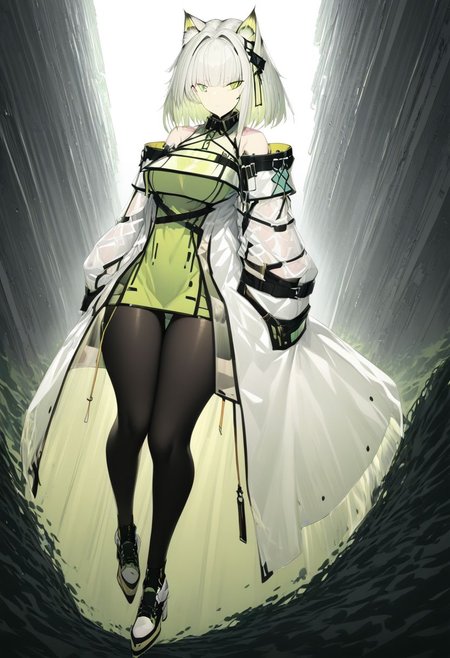 masterpiece, best quality, ultra-detailed, beautiful, nai3, 1girl, solo, full_body, tachi-e, 
kal'tsit_\(arknights\),