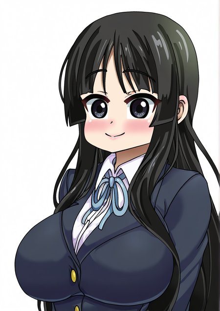 <lora:Karan:1.2>,1girl, akiyama mio, huge breasts, black eyes, black hair, long hair, sakuragaoka high school uniform, school uniform, smile, solo, winter uniform, very awa, masterpiece, best quality,highres, absurdes,amazing quality