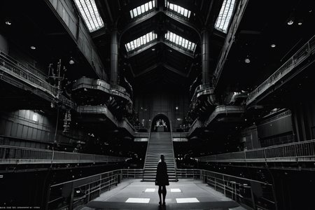 highly insanely detailed, masterpiece, top quality, best quality, highres, 4k, 8k, RAW photo, (very aesthetic, beautiful and aesthetic),  
tsutomu nihei,nihei_tsutomu,blame!,blame gakuen!,abara,TNstyle,sidonia_no_kishi,(mausoleum,sidonia \(ship\),hangar,megastructure in background,deep horizon,stairs,tower,space,spacecraft,lab),buildings,toha heavy industries,machinery,clouds,dome,gauna,gauna mech,bridge,lantern,drainpipe,cables,tubes,industrial pipes,air conditioner,bones,wire,ventilation fan,ventilation shaft,walkway,tentacles, 
<lora:blameLora_v10:0.6>, 
(1girl:1.3), 
solo focus, 
(pure black background,transparent background:1.2),âââ