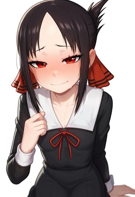 score_9, score_8_up, score_7_up, solo, <lora:add-detail-xl:3>,
BREAK
 <lora:fluffy_kaguya-sama_pruned:0.8>, fluffy, kaguya, shuuchiin academy school uniform, black dress, kaguya shy face, blush, wavy mouth,